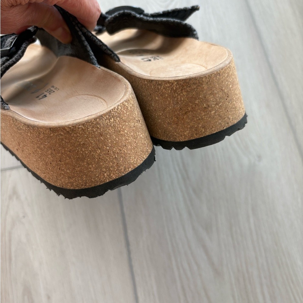 Birkenstock Gray Sandals with Adjustable Straps and Cork Footbed - Picture 6 of 6